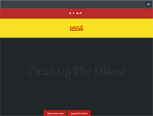 Tablet Screenshot of cleanupthemines.org